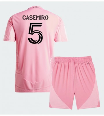 Inter Miami Casemiro #5 Hjemmebanetrøje Børn 2026-27 Kortærmet (+ Korte bukser)
